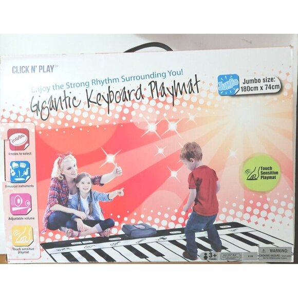 Gigantic Keyboard Playmat Touch Sensitive 8 Musical Instruments 74" X 29" 4 Mode - Picture 1 of 3
